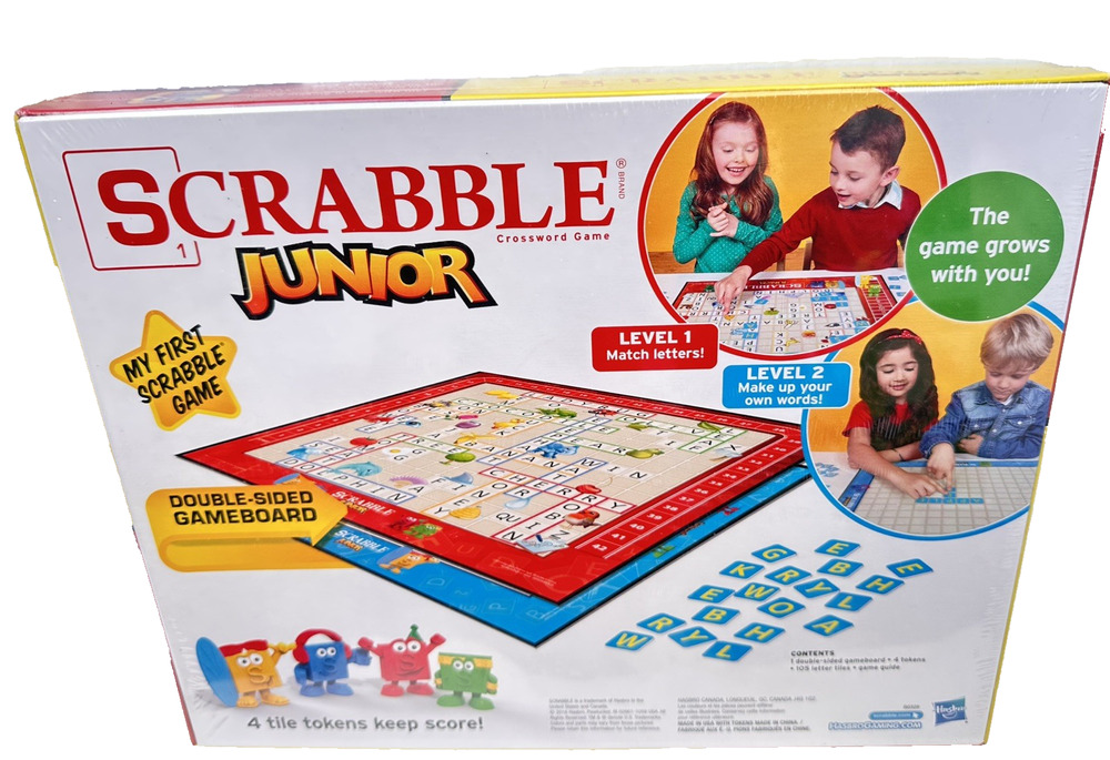 Scrabble Junior My First Scrabble Game Double Sided gameboard. New SEALED